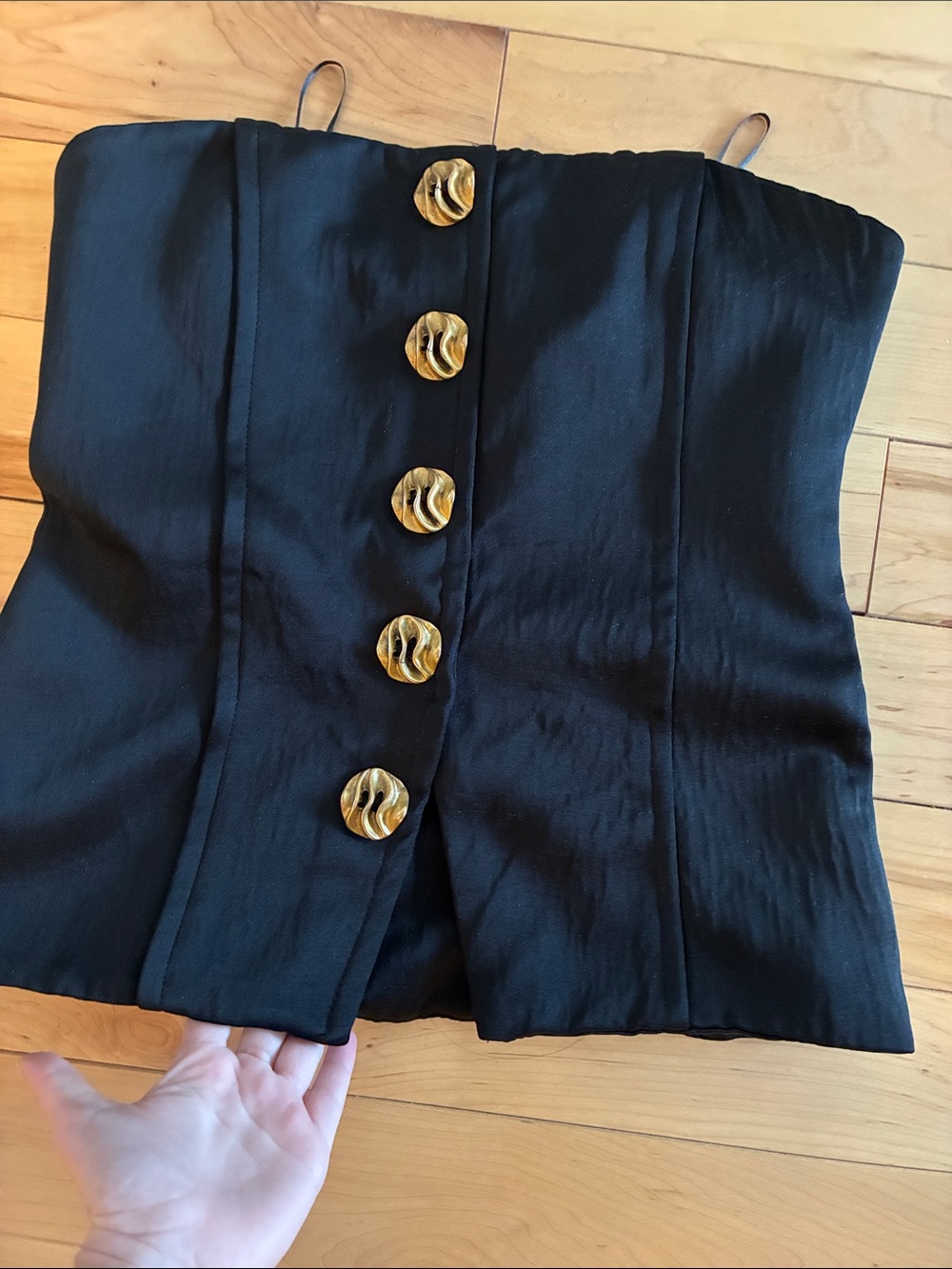 Zara Black Satin top